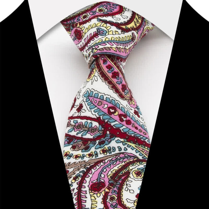 Set di 3 cravatte a farfalla in cotone con motivo Paisley da uomo