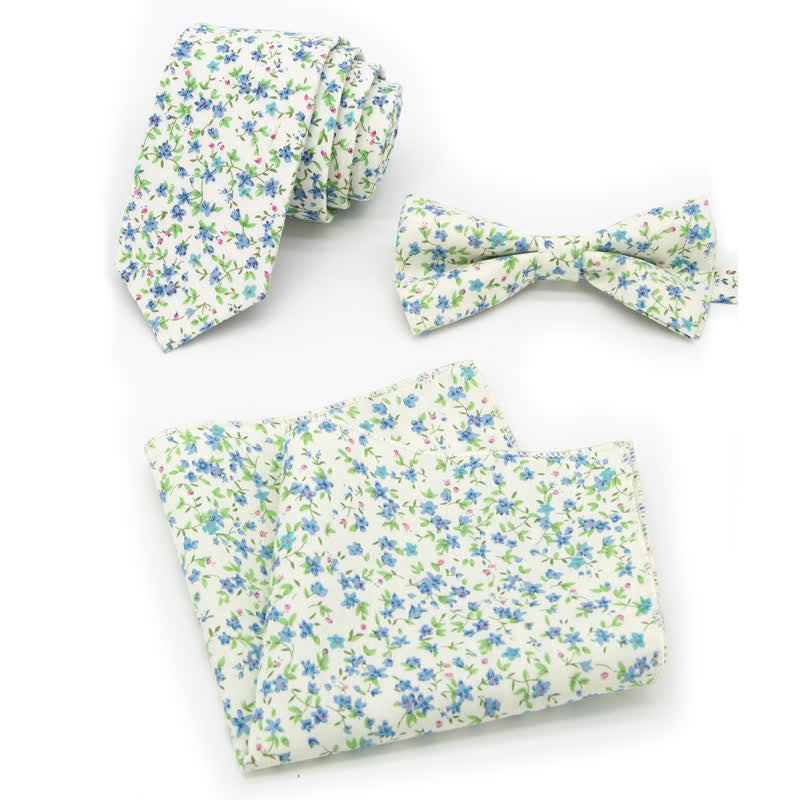 Set di 3 cravatte a farfalla in cotone con motivo Paisley da uomo