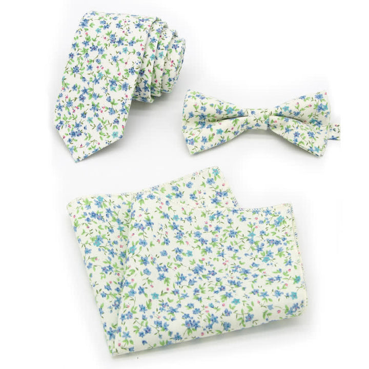 Set di 3 cravatte a farfalla in cotone con motivo Paisley da uomo