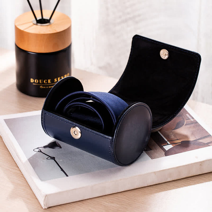 Scatola portaoggetti creativa con fibbia magnetica in pelle per cravatte