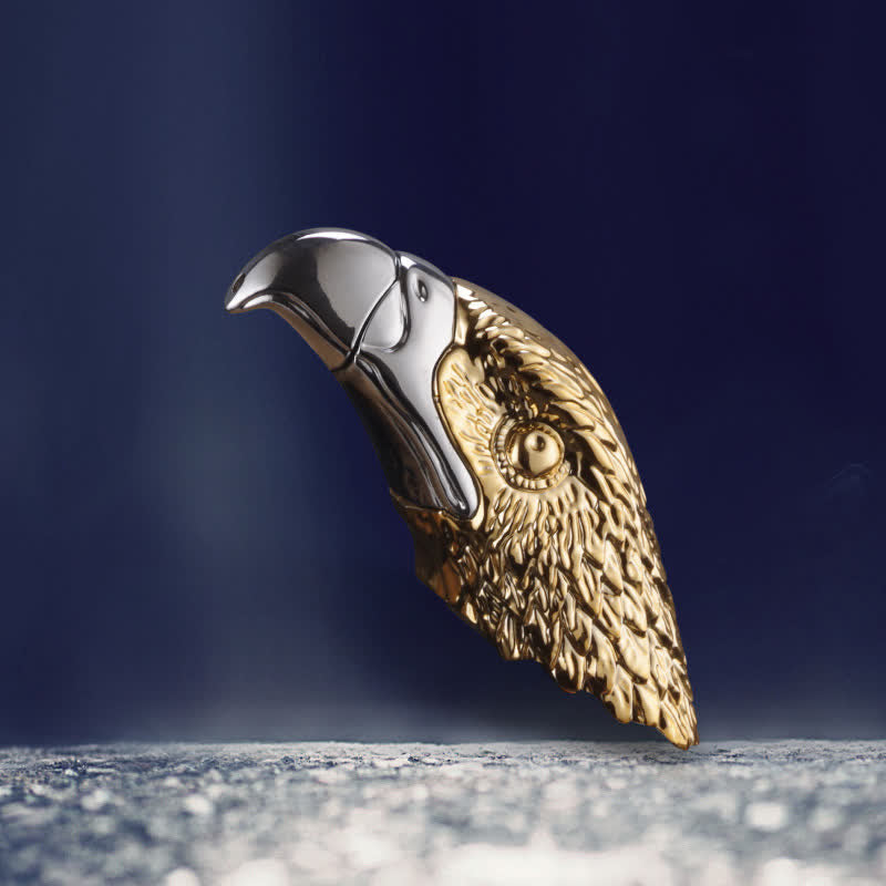 Accendino ricaricabile a forma di testa d'aquila creativa - Oro - image 2