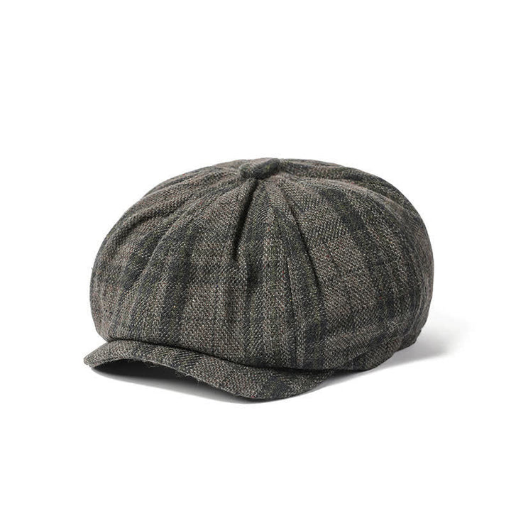 Cappello basco ottagonale da cowboy scozzese vintage da uomo - Grigio - Misura M (22"-22 7/8") - image 6