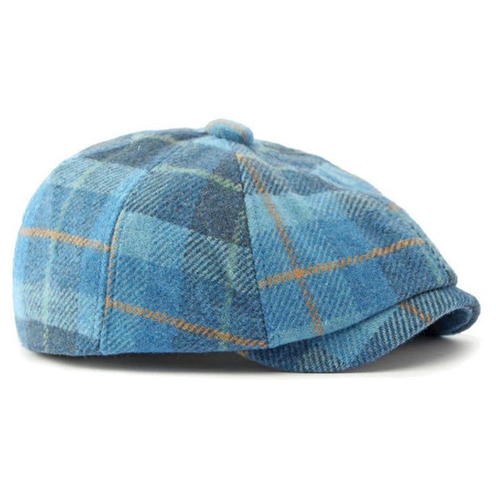 Cappello basco da giornalaio in finta lana tweed - image 12