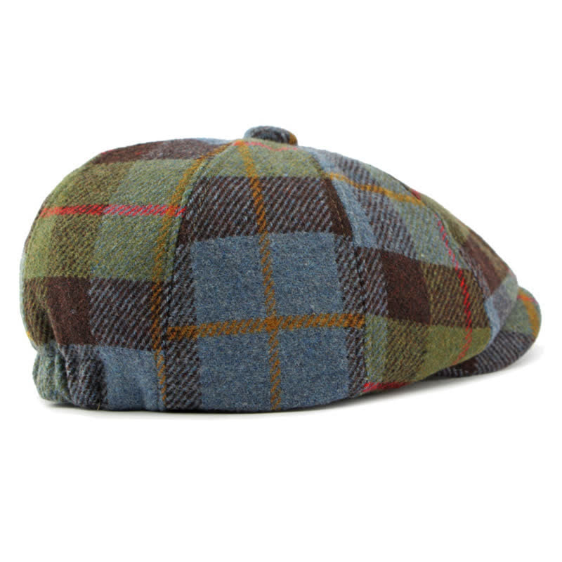 Cappello basco da giornalaio in finta lana tweed - image 8