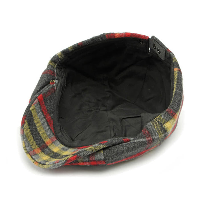 Cappello da strillone a otto pannelli a quadri tradizionali, berretto britannico - image 8