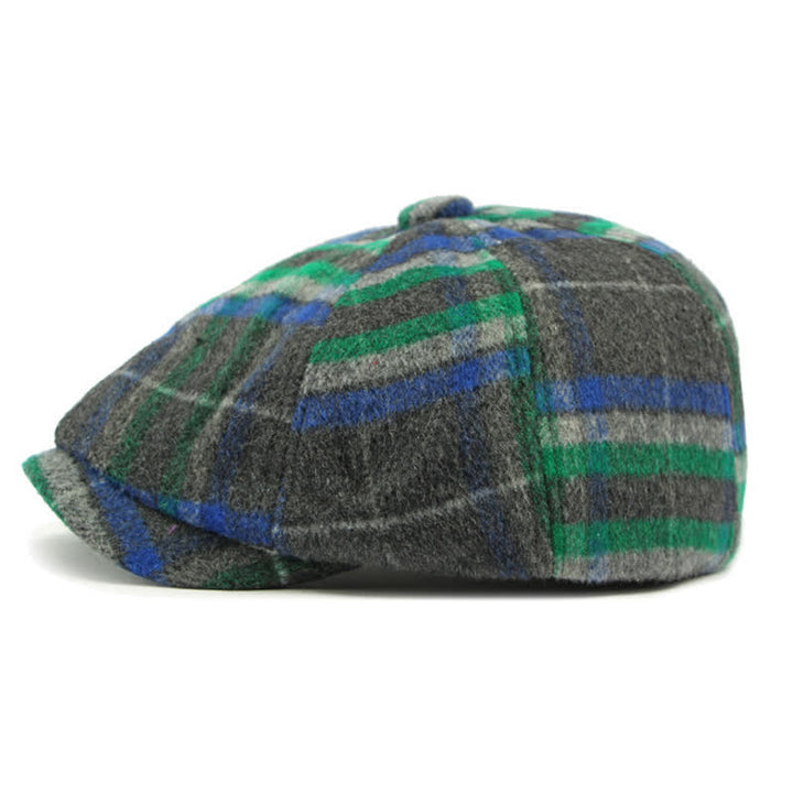Cappello da strillone a otto pannelli a quadri tradizionali, berretto britannico - image 14