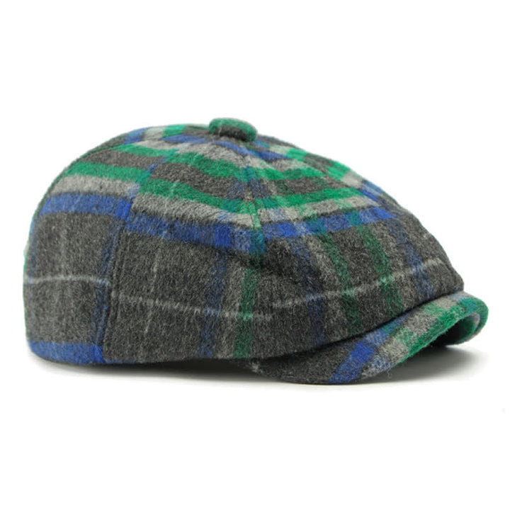 Cappello da strillone a otto pannelli a quadri tradizionali, berretto britannico - image 13