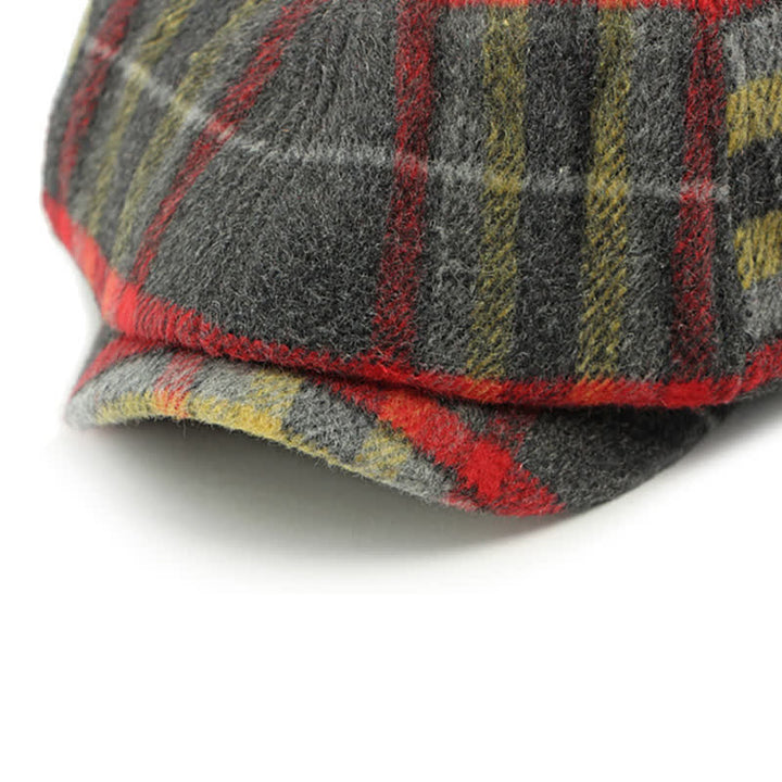 Cappello da strillone a otto pannelli a quadri tradizionali, berretto britannico - image 9