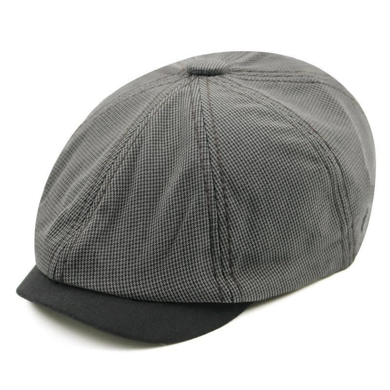 Cappello basco casual con patchwork pied de poule - Caffè - Regolabile (22"-23 1/4") - image 6
