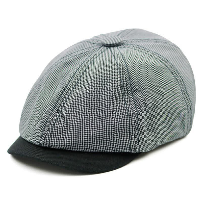 Cappello basco casual con patchwork pied de poule - Grigio chiaro - Regolabile (22"-23 1/4") - image 5