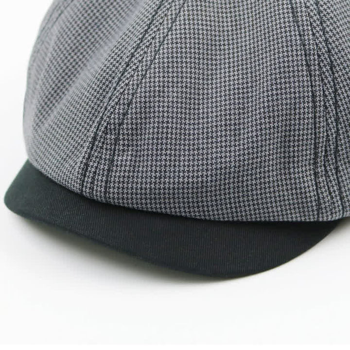 Cappello basco casual con patchwork pied de poule - image 4