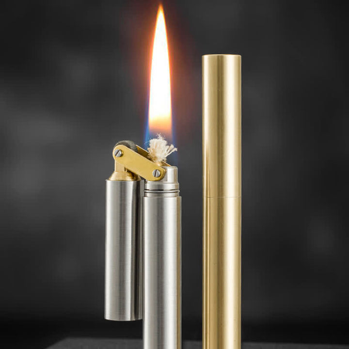 Accendino a cherosene ricaricabile pieghevole sottile cilindrico Nunchaku