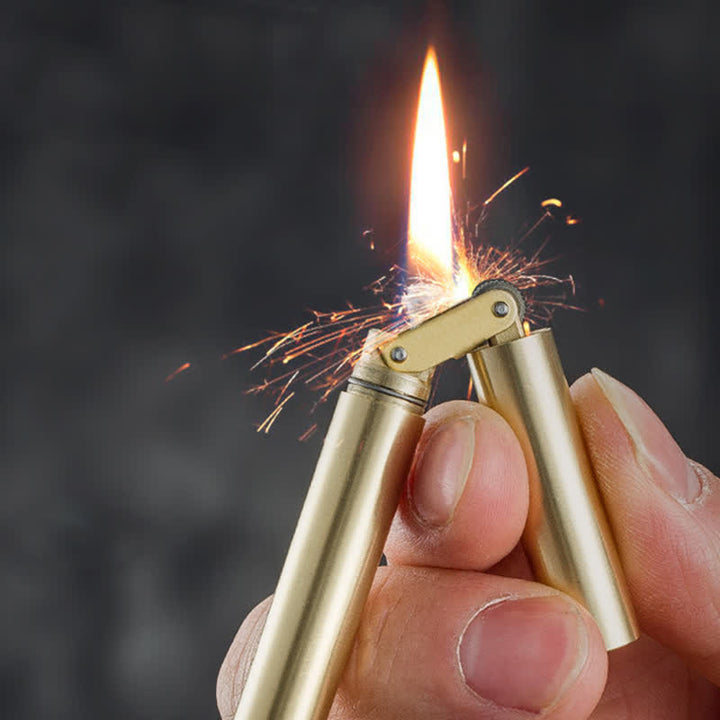 Accendino a cherosene ricaricabile pieghevole sottile cilindrico Nunchaku