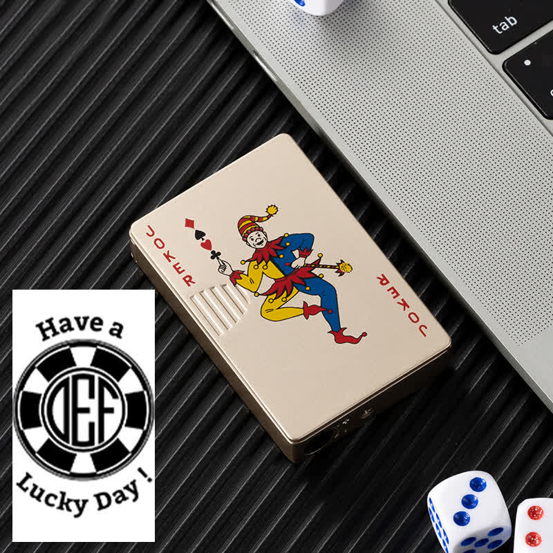 Accendino a butano ricaricabile personalizzato con retro personalizzato e carte da poker