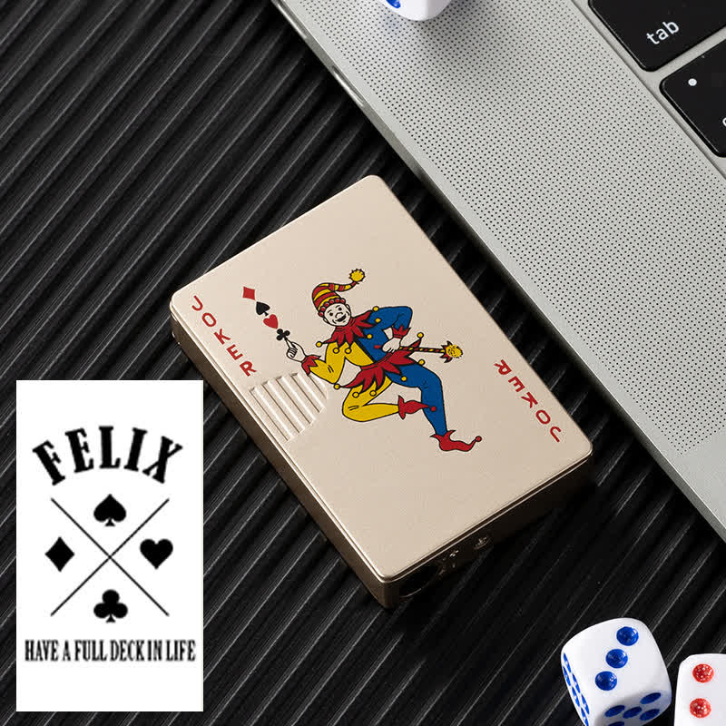 Accendino a butano ricaricabile personalizzato con retro personalizzato e carte da poker