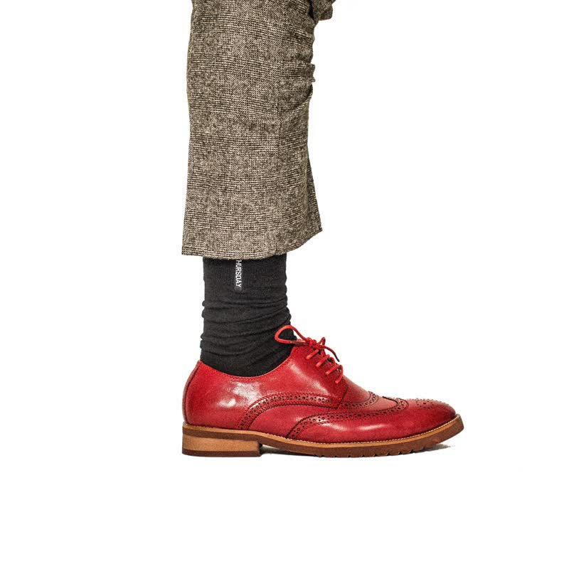 Calzini da uomo in cotone tinta unita stile British Gentleman - Nero - 6 paia - Taglia unica (US 6.5 - US 10) - image 11