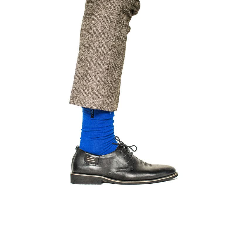 Calzini da uomo in cotone tinta unita stile British Gentleman - Reale - 6 paia - Taglia unica (US 6.5 - US 10) - image 6