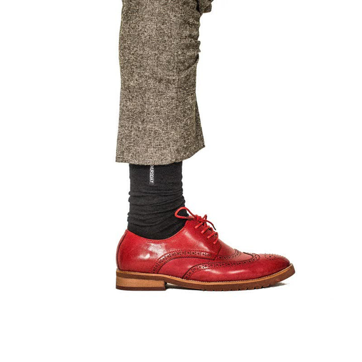 Calzini da uomo in cotone tinta unita stile British Gentleman - Nero - 6 paia - Taglia unica (US 6.5 - US 10) - image 11