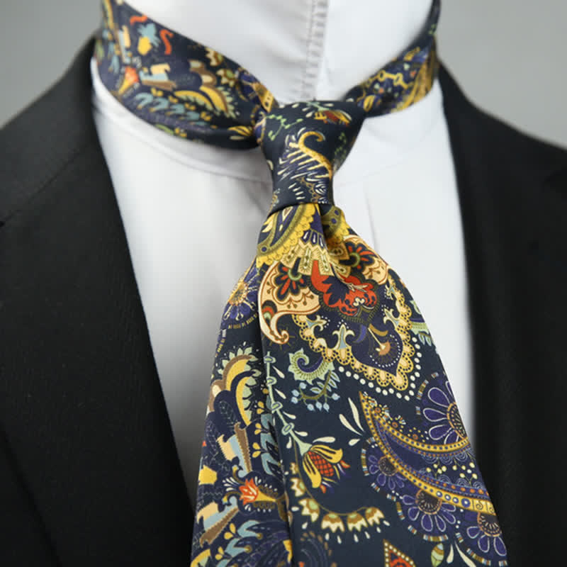 Cravatta da sposa con stampa floreale Paisley Exotic Romance da uomo