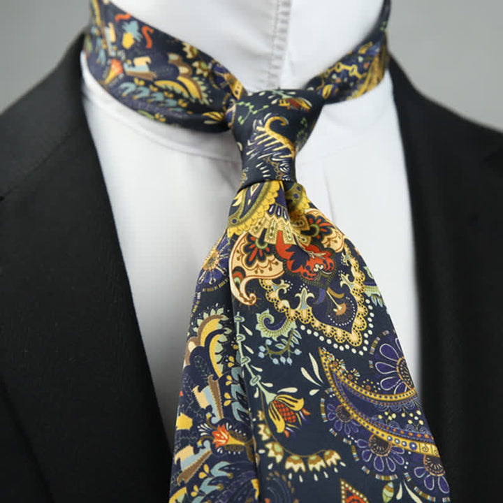 Cravatta da sposa con stampa floreale Paisley Exotic Romance da uomo