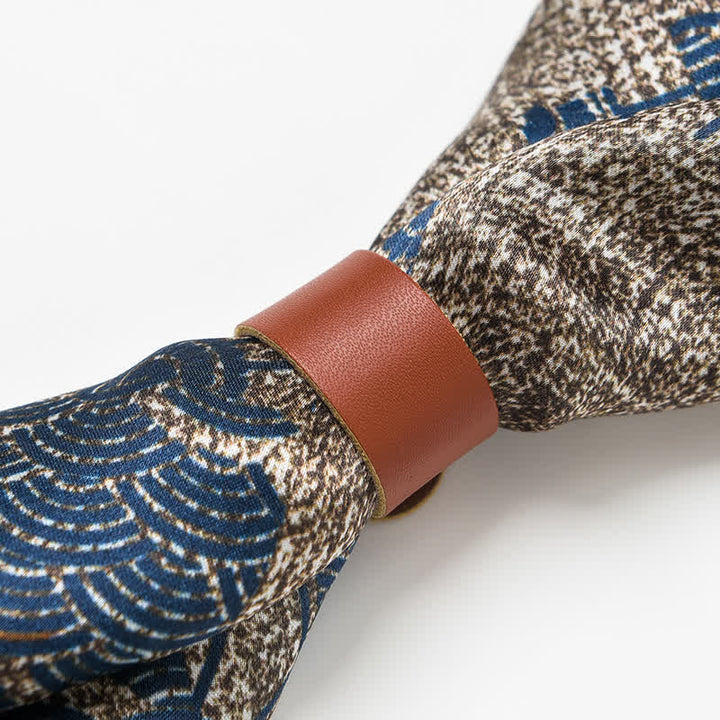 Sciarpa quadrata retrò in stile streetwear blu navy