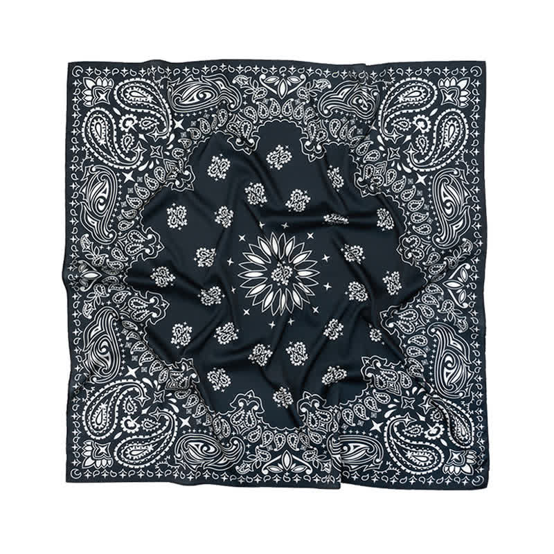 Grande ed elegante sciarpa quadrata stampata Paisley classica in stile britannico - image 21