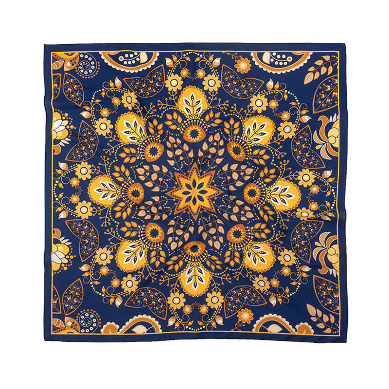 Grande ed elegante sciarpa quadrata stampata Paisley classica in stile britannico - image 7