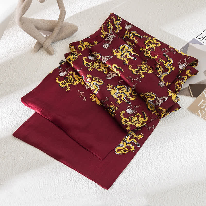 Sciarpa lunga e sottile in pura seta con motivo Paisley Checker vintage da uomo