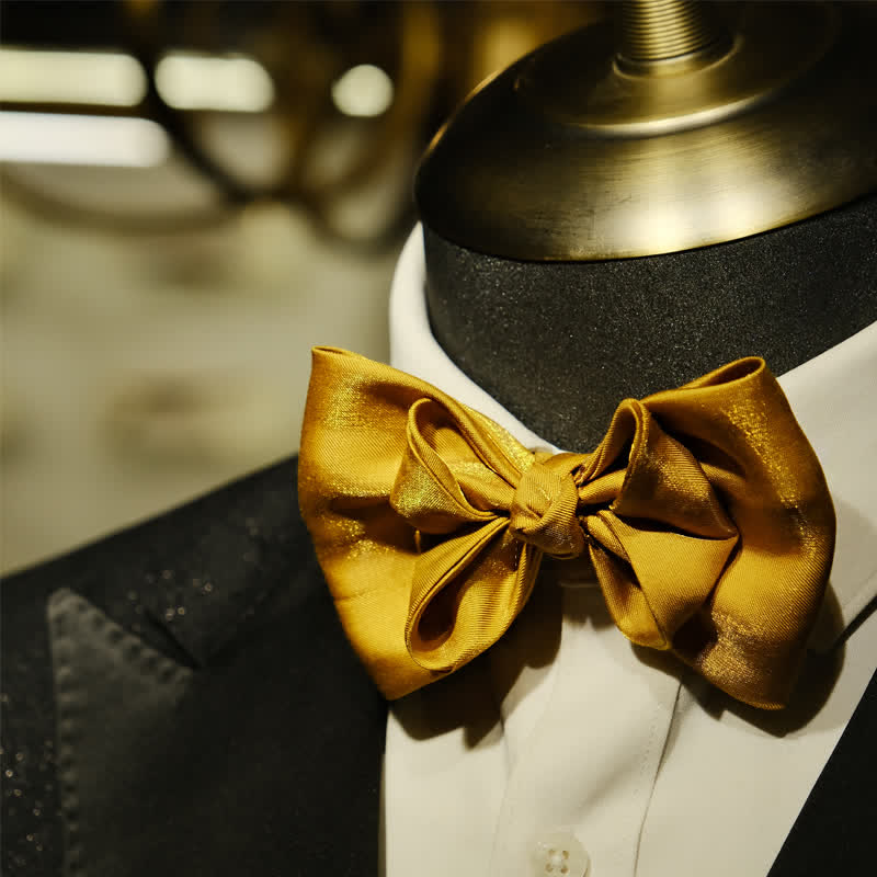 Papillon a punta oversize dalla forma unica Golden Life da uomo - image 3
