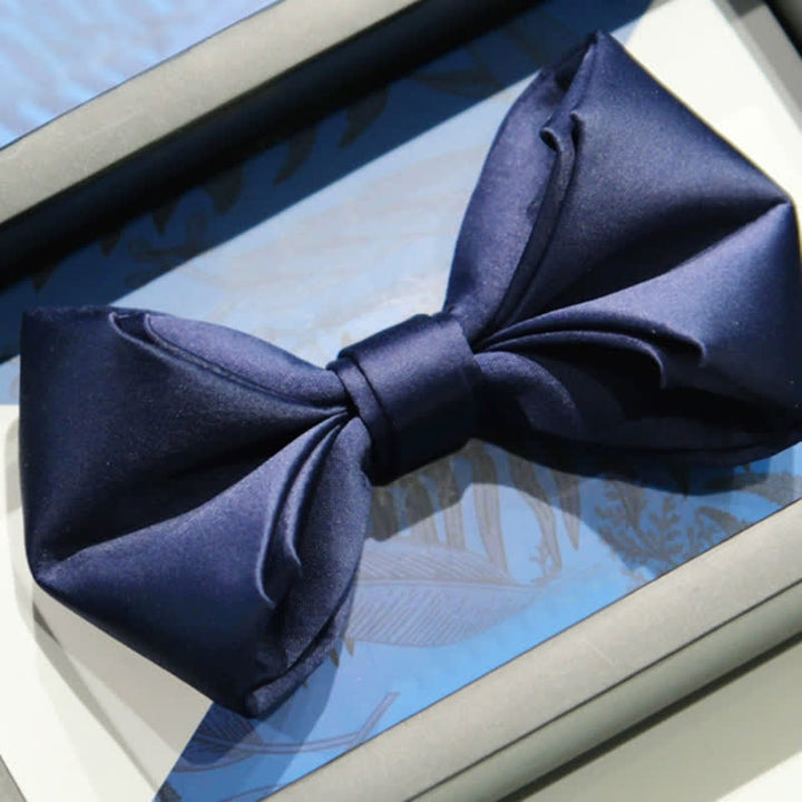Papillon da sposa dalla forma unica, blu navy, da uomo - Stile n. 3 - image 4