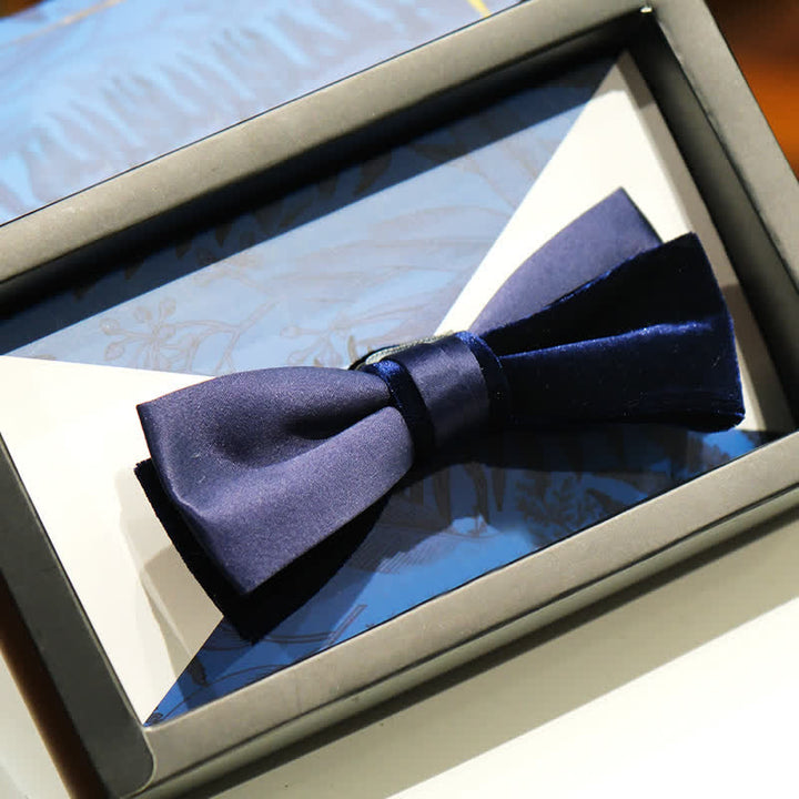 Papillon da sposa dalla forma unica, blu navy, da uomo - Stile n. 4 - image 7