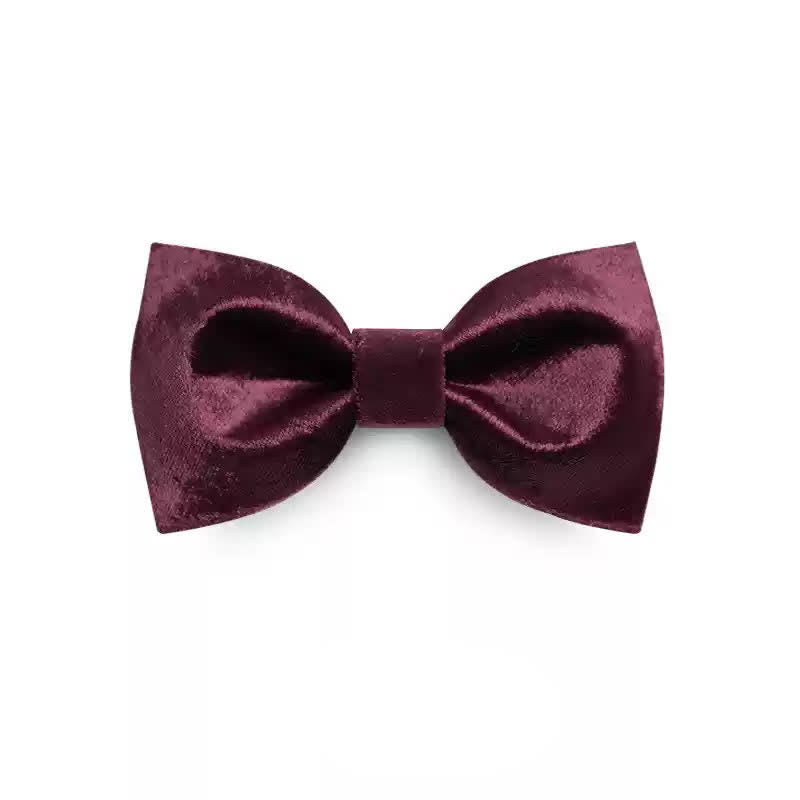 Papillon da uomo romantico in velluto bordeaux - Stile n. 3 - Papillon - image 16