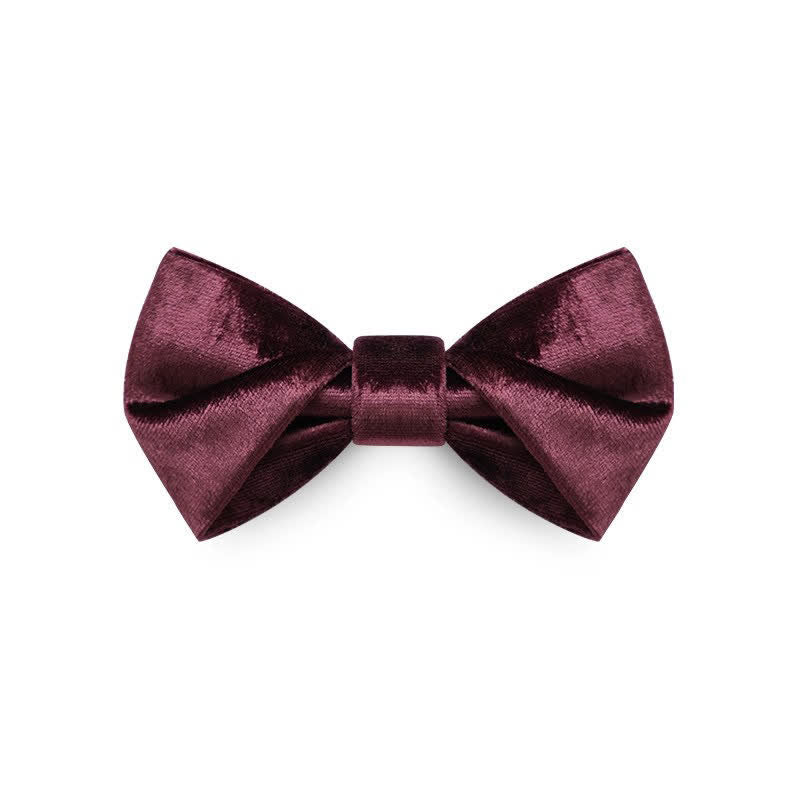 Papillon da uomo romantico in velluto bordeaux - Stile n. 2 - Papillon - image 11