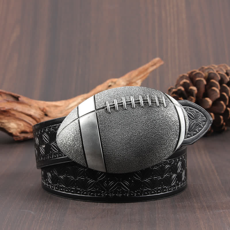 Cintura in pelle con fibbia da football americano novità