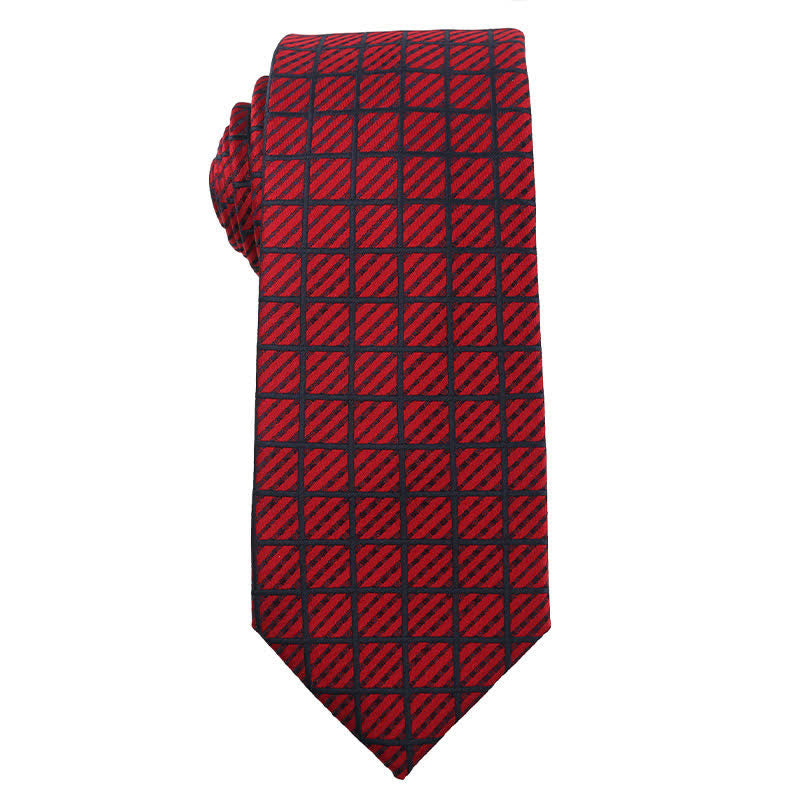 Cravatta a righe serie Energetic Red Black da uomo