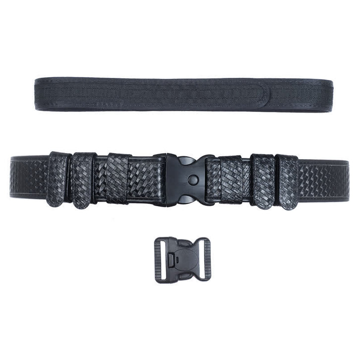 Cintura tattica in pelle Oxford con sgancio rapido nera da uomo - image 6