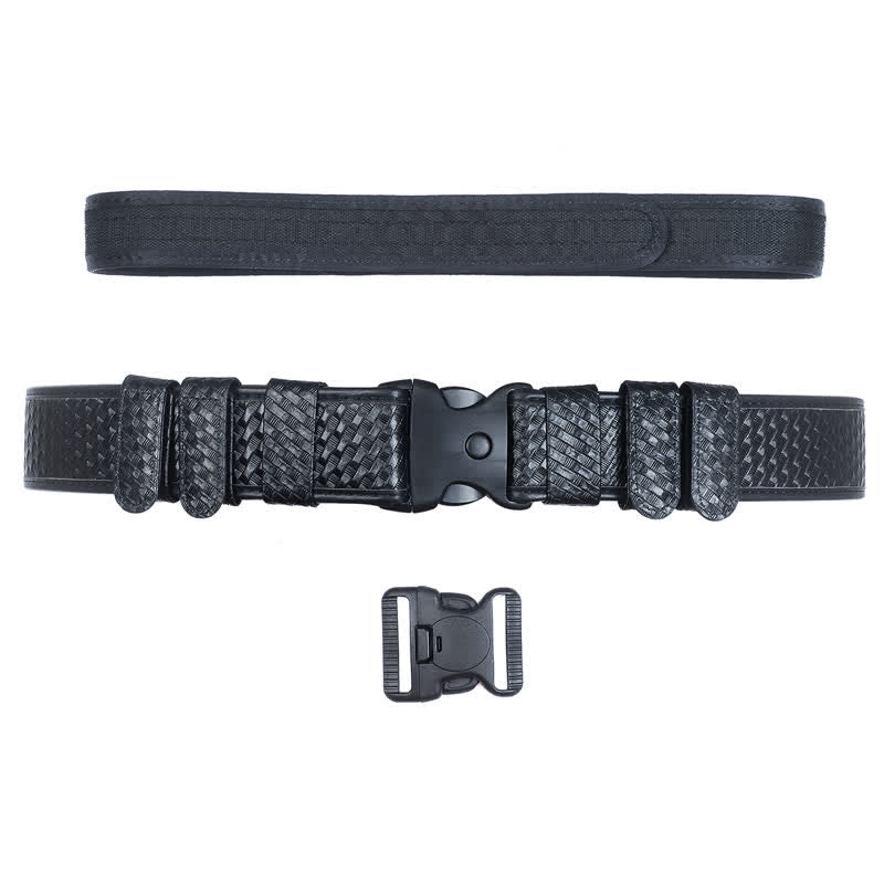 Cintura tattica in pelle Oxford con sgancio rapido nera da uomo - image 6