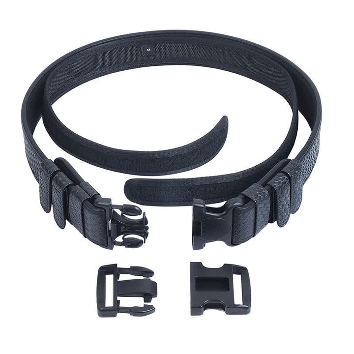 Cintura tattica in pelle Oxford con sgancio rapido nera da uomo - image 8