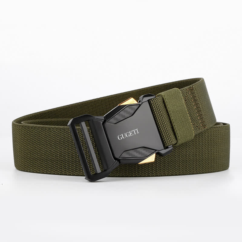 Cintura tattica da uomo Simple Sport nera in nylon a sgancio rapido
