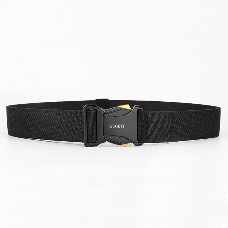 Cintura tattica da uomo Simple Sport nera in nylon a sgancio rapido