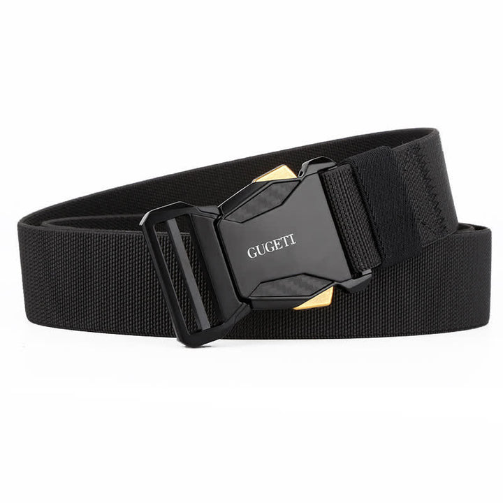Cintura tattica da uomo Simple Sport nera in nylon a sgancio rapido