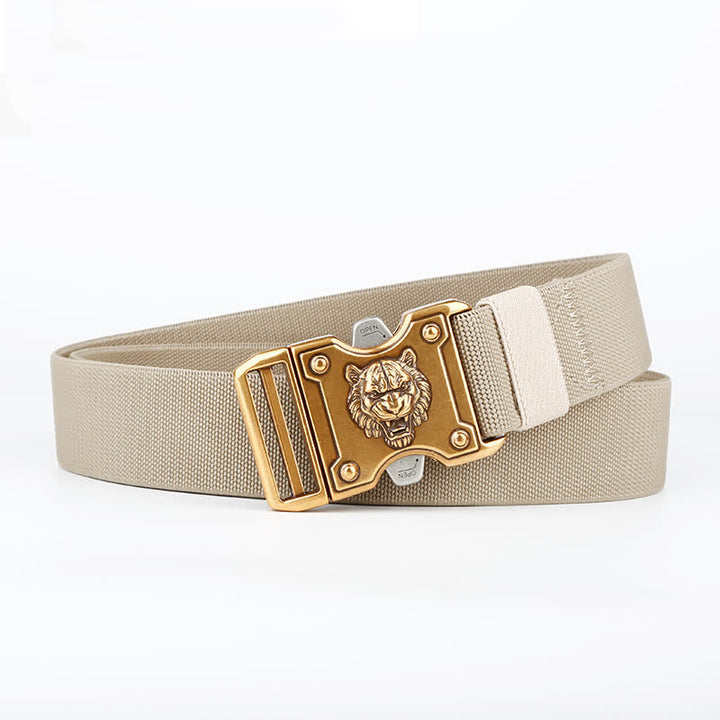 Cintura da uomo in nylon con chiusura a sgancio rapido e doppia fessura "Tigre d'oro"