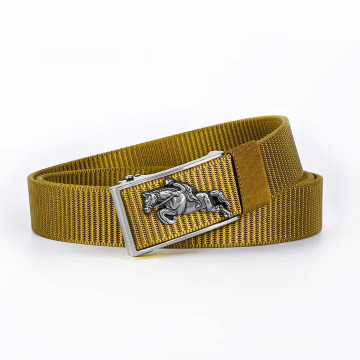 Cintura in nylon con fibbia automatica per equitazione casual da uomo - Verga d'oro / Argento - 42 - image 18