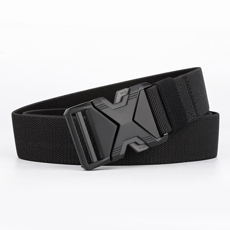 Cintura tattica da uomo in nylon spesso con fibbia a sgancio rapido - Nero - 48" (lunghezza intera) - image 0