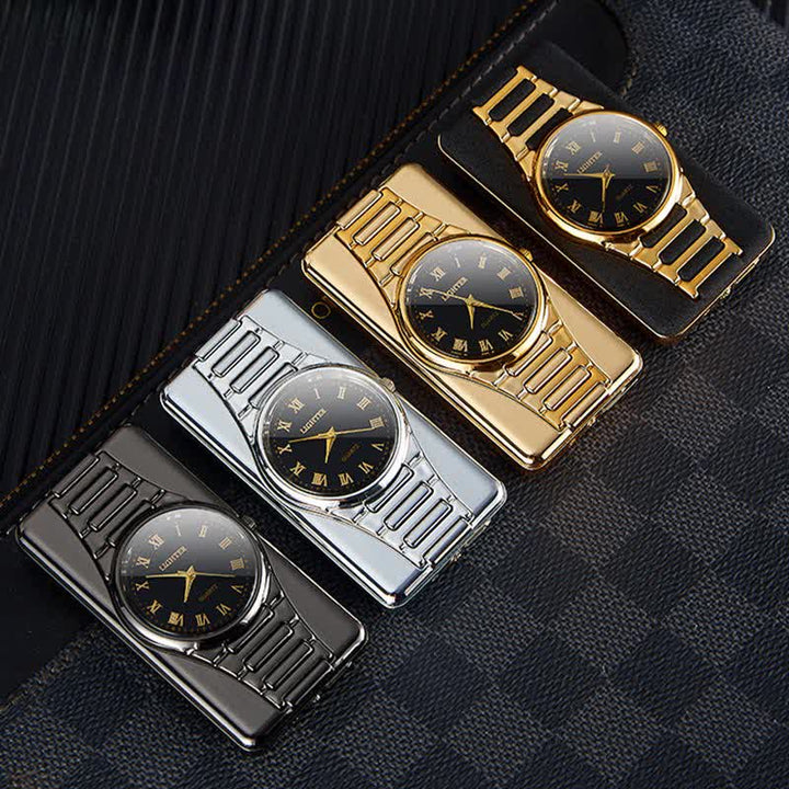 Accendino elettrico ricaricabile con orologio creativo con cavo USB