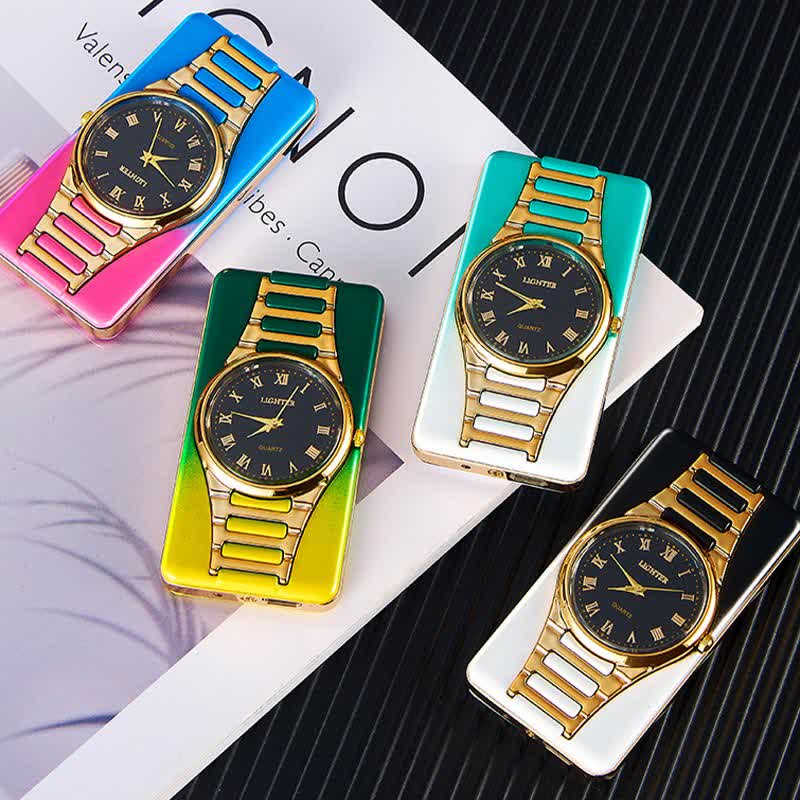Accendino elettrico ricaricabile con orologio creativo con cavo USB