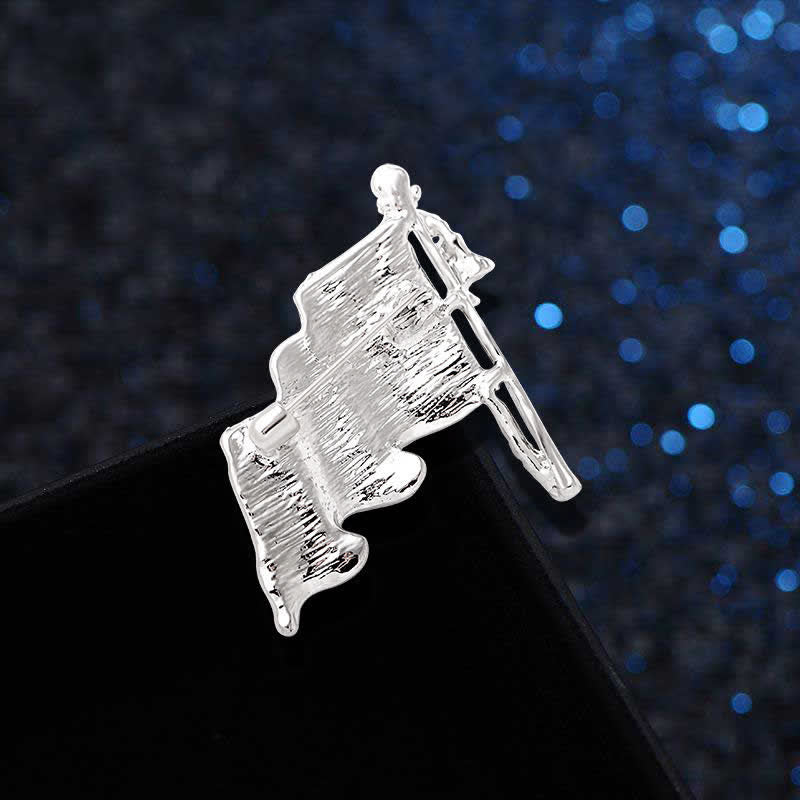 Spilla con strass scintillanti della bandiera americana patriottica