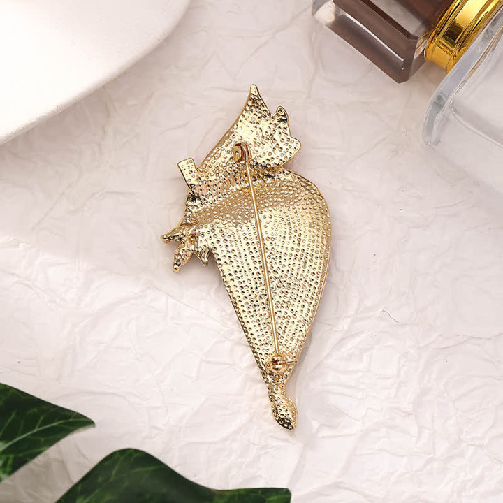 Spilla patriottica con strass e bandiera americana smaltata