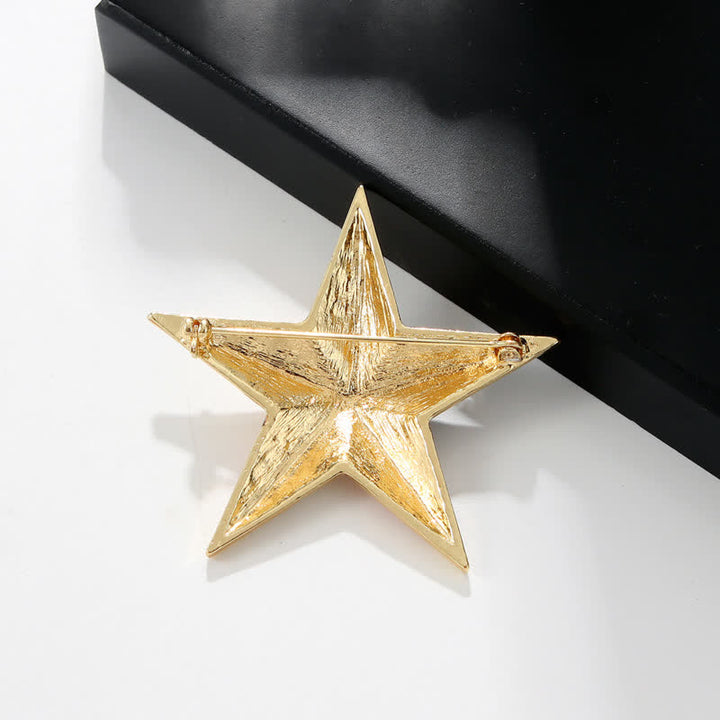 Spilla patriottica con bandiera americana, stella rossa, bianca e blu
