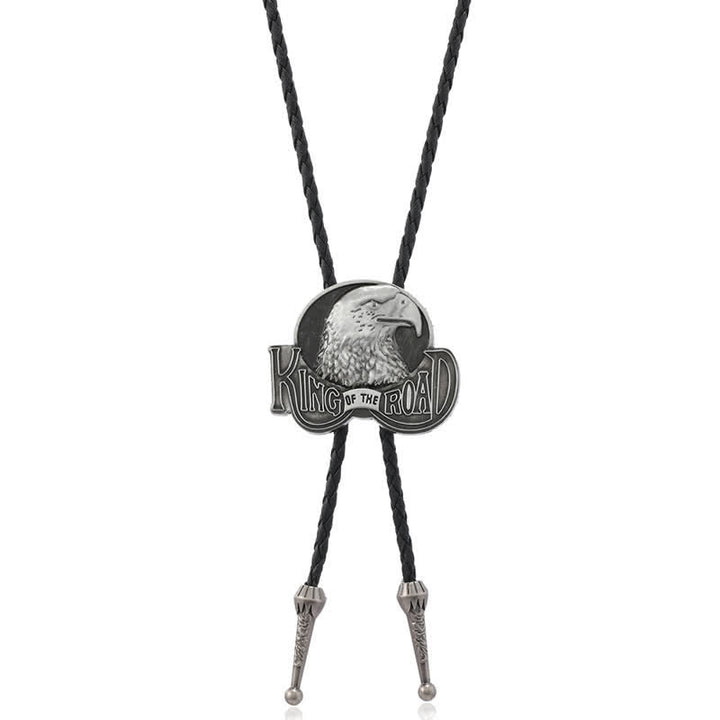Cravatta Bolo in pelle Eagle King Of The Road